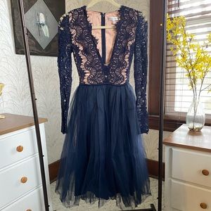 Navy lace dress
